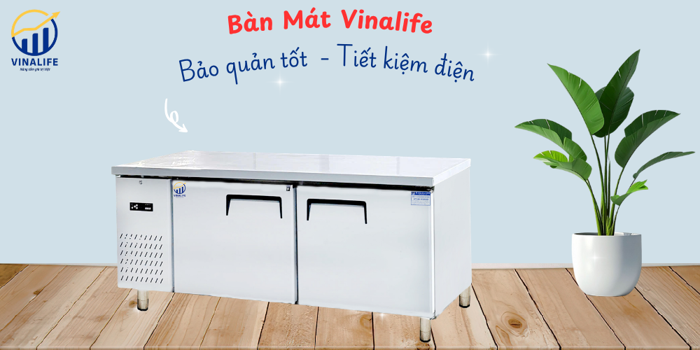 Tủ Bàn Mát Quạt Gió 2 Cánh Inox 1.8m VNL - Giá rẻ&nbsp;
